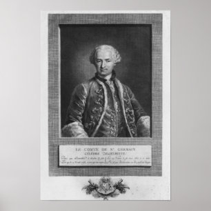 Poster Count of St. Germain, famous alchemist, 1783