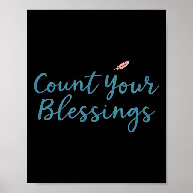 Poster Count Your Blessings – Insrational Faith Christian (Devant)