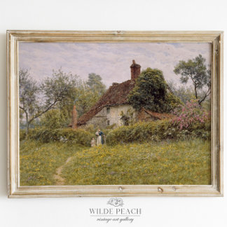 Poster Country Cottage Peinture Vintage