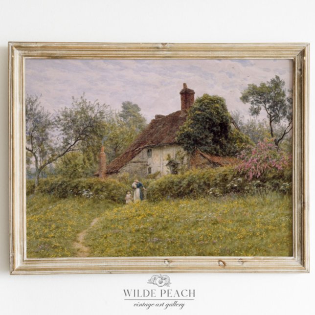 Poster Country Cottage Peinture Vintage (Créateur téléchargé)