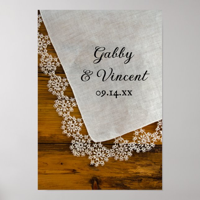 Poster Country Lace Barn Mariage (Devant)