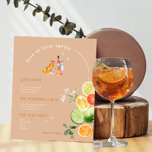 Poster Coup de foudre au premier Spritz Boisson Signatu