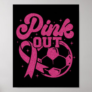 Poster Coup de pied rose pour un football de cure Sein Ca