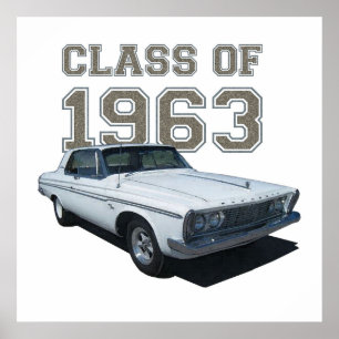 Poster Coupé 1963 de Plymouth "classe de 1963".