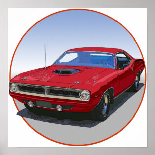 Poster Coupe Cuda 1970