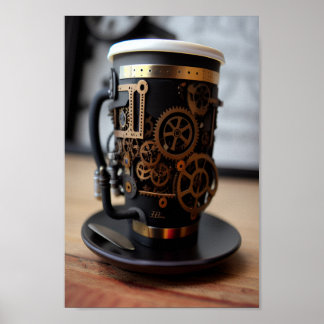 Poster Coupe de café Steampunk