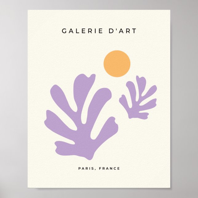 Poster Coupe De La Feuille Et Du Soleil Formes Abstraites (Devant)