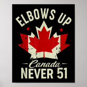 Poster Coupe le Canada Jamais 51 Le drapeau du Canada est