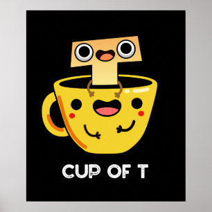 Poster Coupe T Funny Alphabet Tea Pun Dark BG