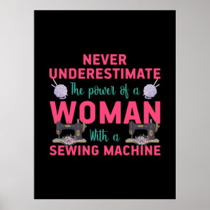 Poster Couper Le Pouvoir D'Une Femme Avec Une Machine À C