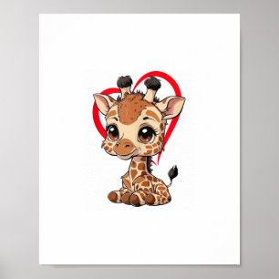 Poster Couper Little Giraffe Adulte Enfants Hommes Femme