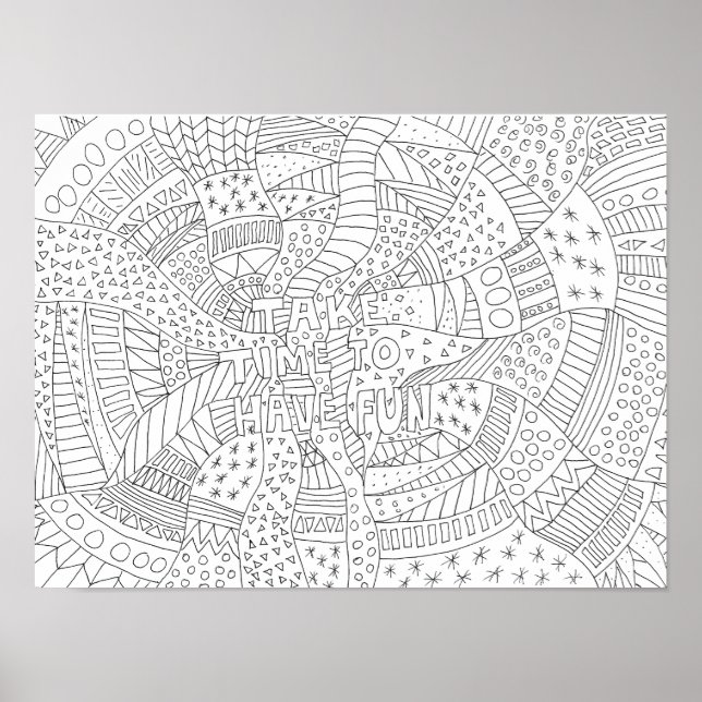 Poster Coupez votre propre art relaxant (Devant)