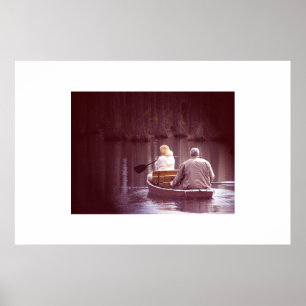 Poster Couple à Canoe