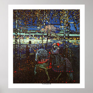 Poster Couple à cheval par Wassily Kandinsky