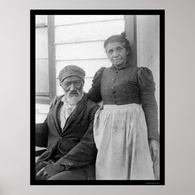 Poster Couple afro-américain âgé 1900 (Devant)