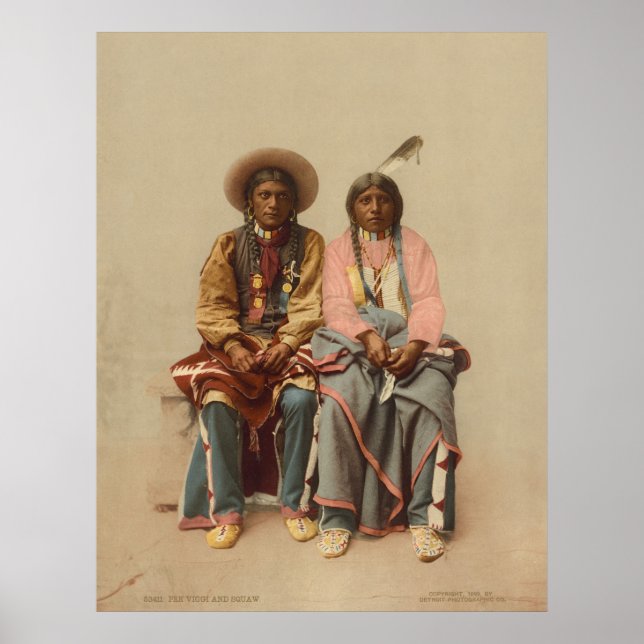 Poster Couple amérindien, 1899 (Devant)