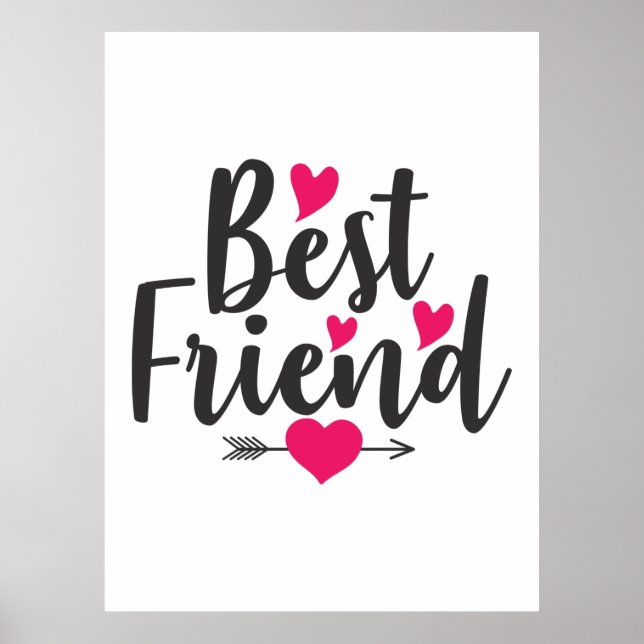 Poster Couple Art Heart Best Friend (Devant)
