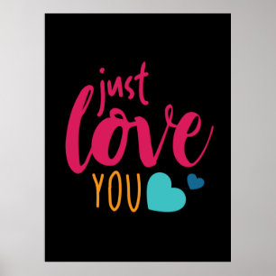 Poster Couple Art Just Love You