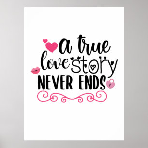 Poster Couple Art Une Véritable Histoire D'Amour Ne Se Te