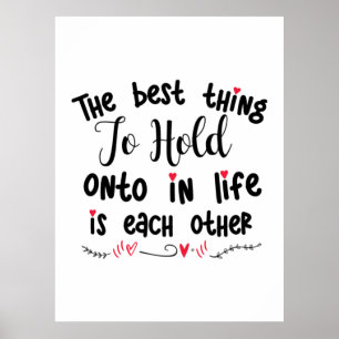 Poster Couple Cadeau La Meilleure Chose À Tenir
