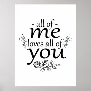 Poster Couple Cadeau Moi Tous Vous Aime Tous