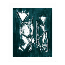 Couple Contemporary Abstrait Art MC Belkadi 16x20