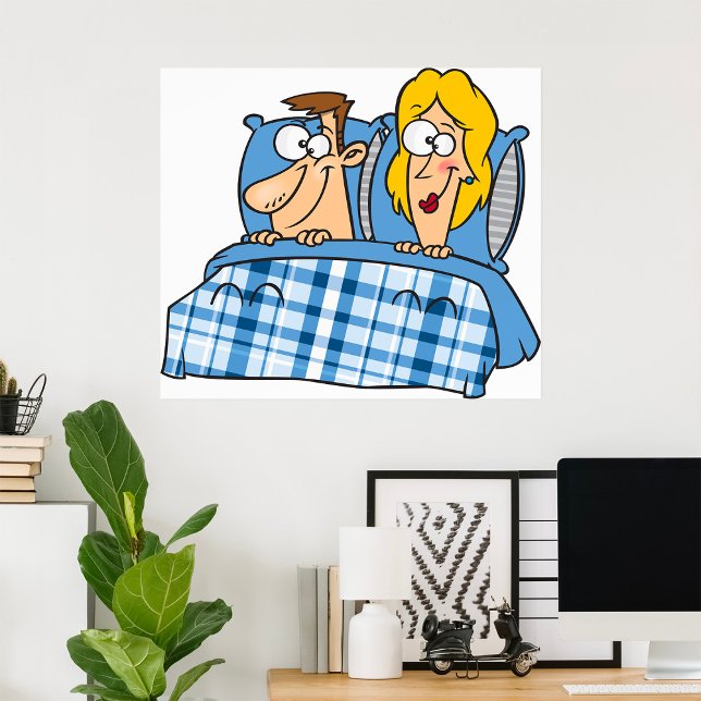 Poster Couple Dans Le Lit (Créateur téléchargé)