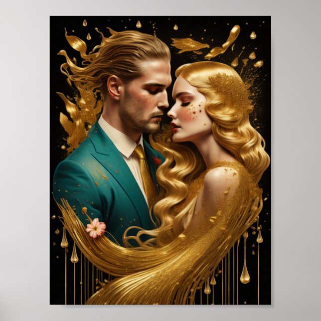 Poster Couple d'art en or (Devant)