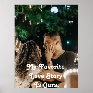 Poster Couple de gratitude minimaliste Photo Amour
