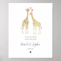 Couple de la Giraffe mignonne en amour Anniversair