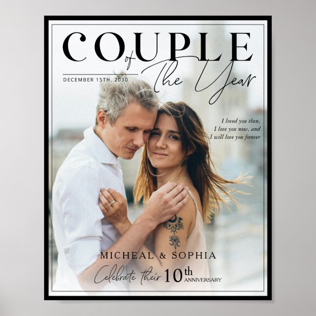 Poster Couple de l'année Bordure noire - photo couverture (Devant)