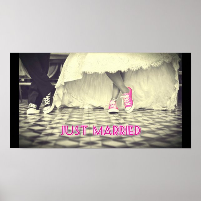 Poster Couple mariage dans un style rétro Cinties Diner (Devant)