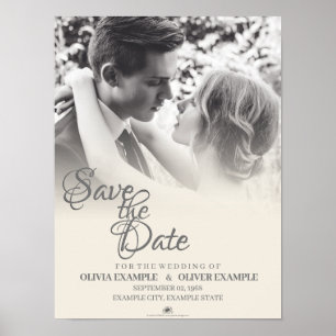 Poster Couple mariage en monochrome