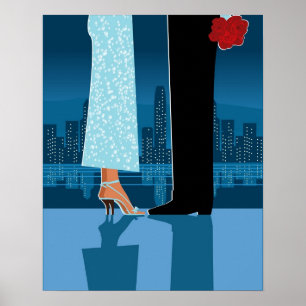 Poster Couple romantique en ville