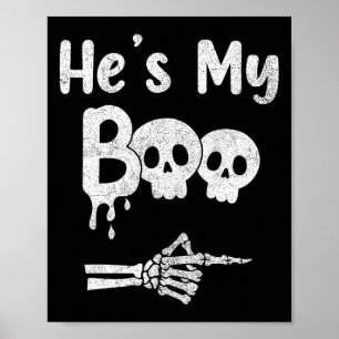 Poster Couples amusants Costumes d'Halloween correspondan