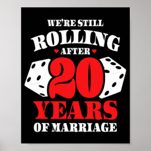 Poster Couples mariés 20 ans - Funny 20e Mariage Anni