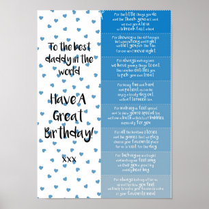 Poster Coupons d'anniversaire papa
