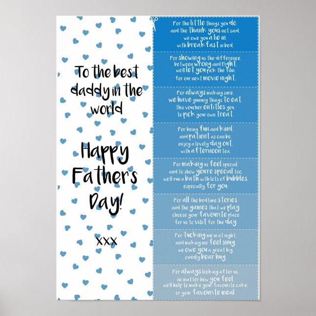Poster Coupons fête des pères (Devant)