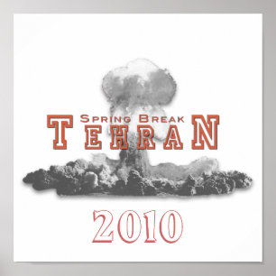 Poster Coupure de ressort Téhéran, bombe nucléaire, ar