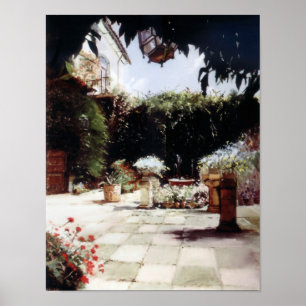 Poster Cour de Cordoue/Courtyard in Cordoue