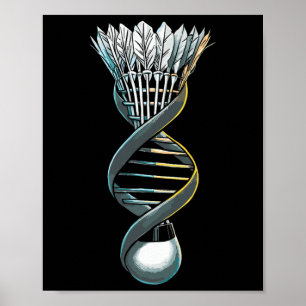 Poster Cour de Navette - Joueur Racquet Badminton Son Dan