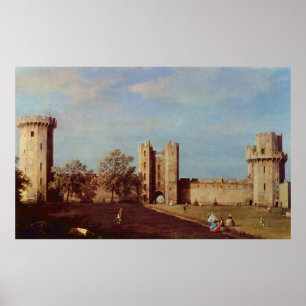 Poster Cour du Château de Warwick Canaletto