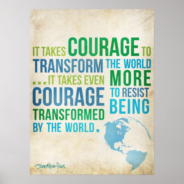 Poster Courage. (Devant)