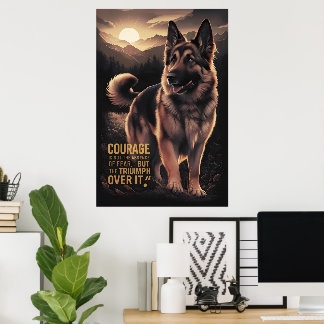 Poster Courage allemand Shepherd Sunrise
