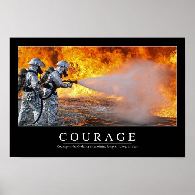 Poster Courage : Citation Inspirationnelle (Devant)