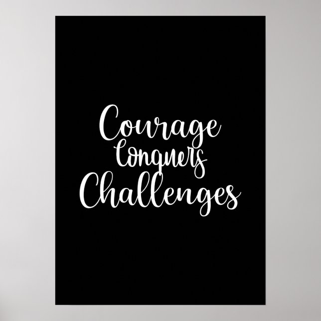 Poster Courage Conquêtes - Gym Hustle de succès Motivatio (Devant)