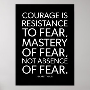 Poster Courage contre Peur - Citation Motivationnelle