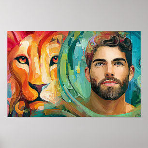 Poster Courage dans la fosse aux lions