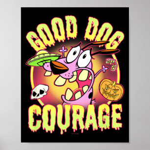 Poster Courage Le Chien Timide Halloween Bon Chien