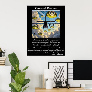 Poster Courage personnel : Descente vers le bas